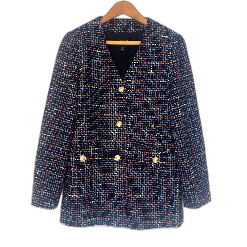 Truth by Republic Tweed Blazer Longline Single Breasted Preppy Size XS Career - Picture 11 of 11